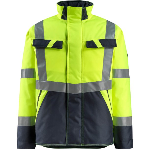 MASCOT Vinterjakke Hi-Vis Gul/Mrk Marine 15935-126-17010