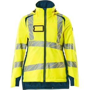 MASCOT® Vinterjakke Hi-Vis Gul/Mrk Petroleum 19045-449-1744
