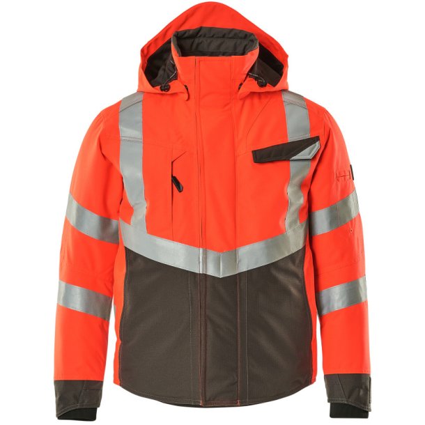 MASCOT Vinterjakke Hi-Vis Rd/Mrk Antracit 15535-231-22218